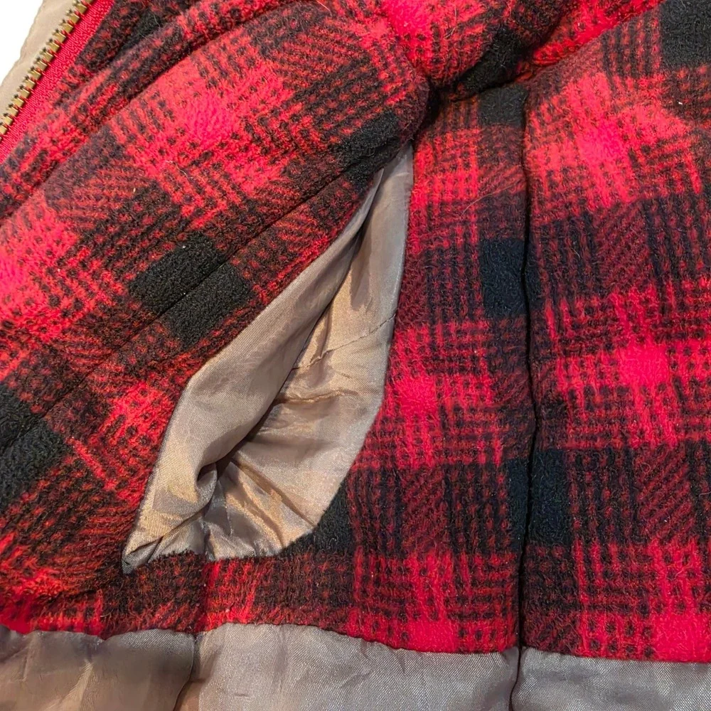 OshKosh B'gosh Parka Jacket Boys 6 Tan Flannel Lined Hooded Excellent B216JS2-SA